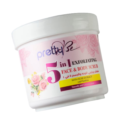 PrettyBe - 5 in 1 Face and Body Scrub (Rose) - 550 ML