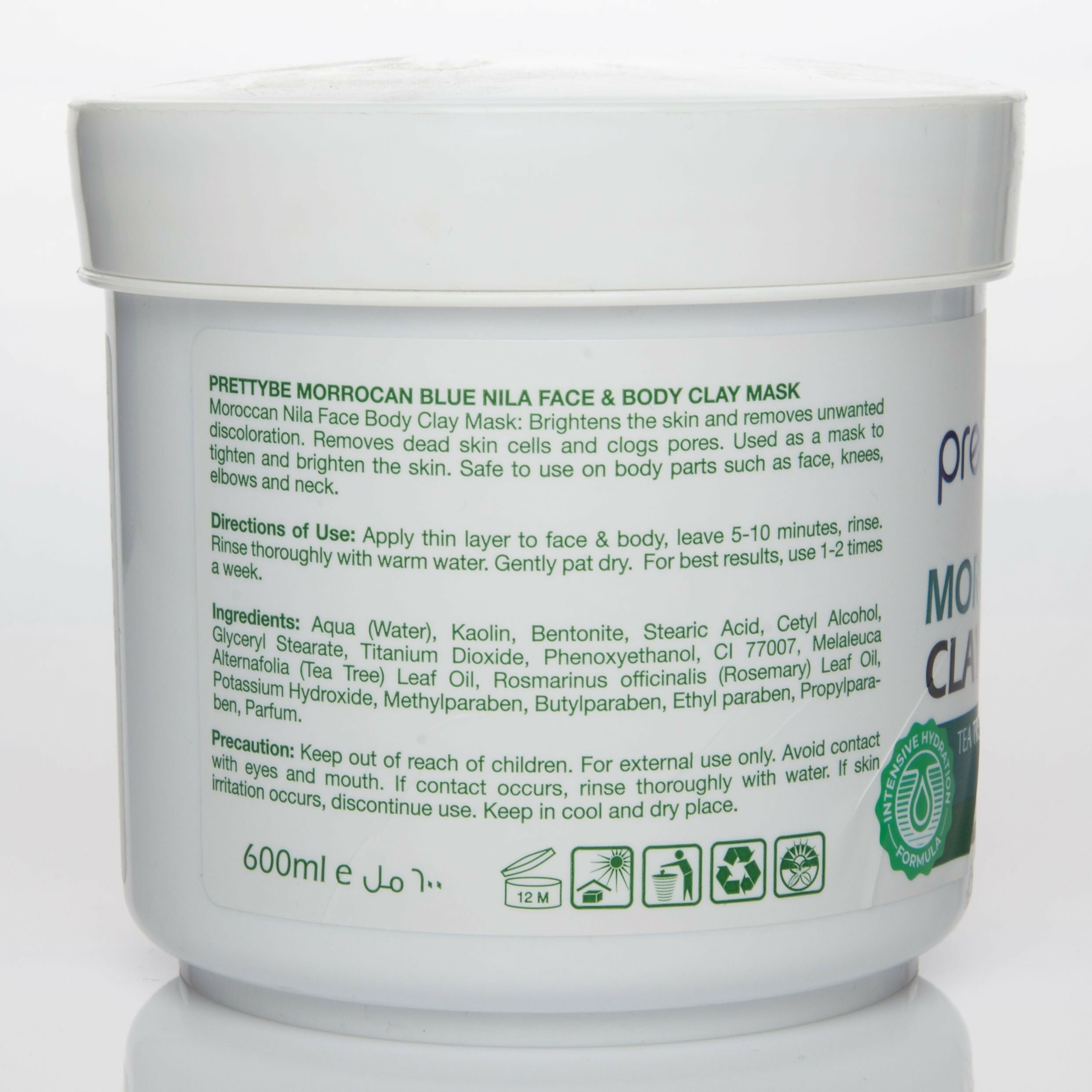 Pretty Be - Face clay Mask (Moroccan Nila) - 500 Ml