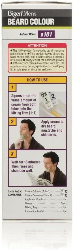 Bigen - Bigen Men's beard dye color Natural Black - Number B101