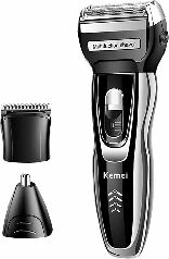 Kemei - 3in1 Rechargeable beard Shaver, Trimmer & Clipper for Dry Shave - Model Number: KM-5558