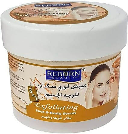 ريبورن - مقشر للوجه والجسم (العسل والحليب) - 500 مل