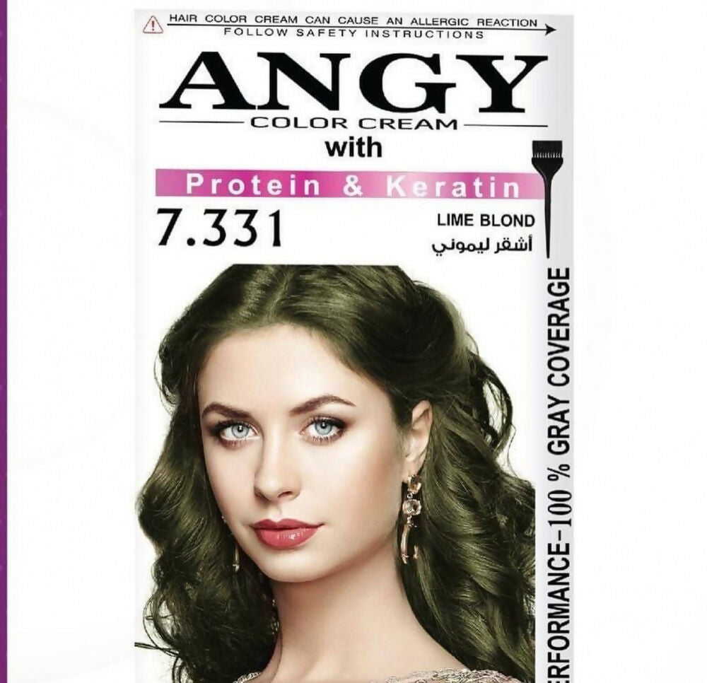 ANGY - Lime Blond Hair Coloring Cream - Number 7.331