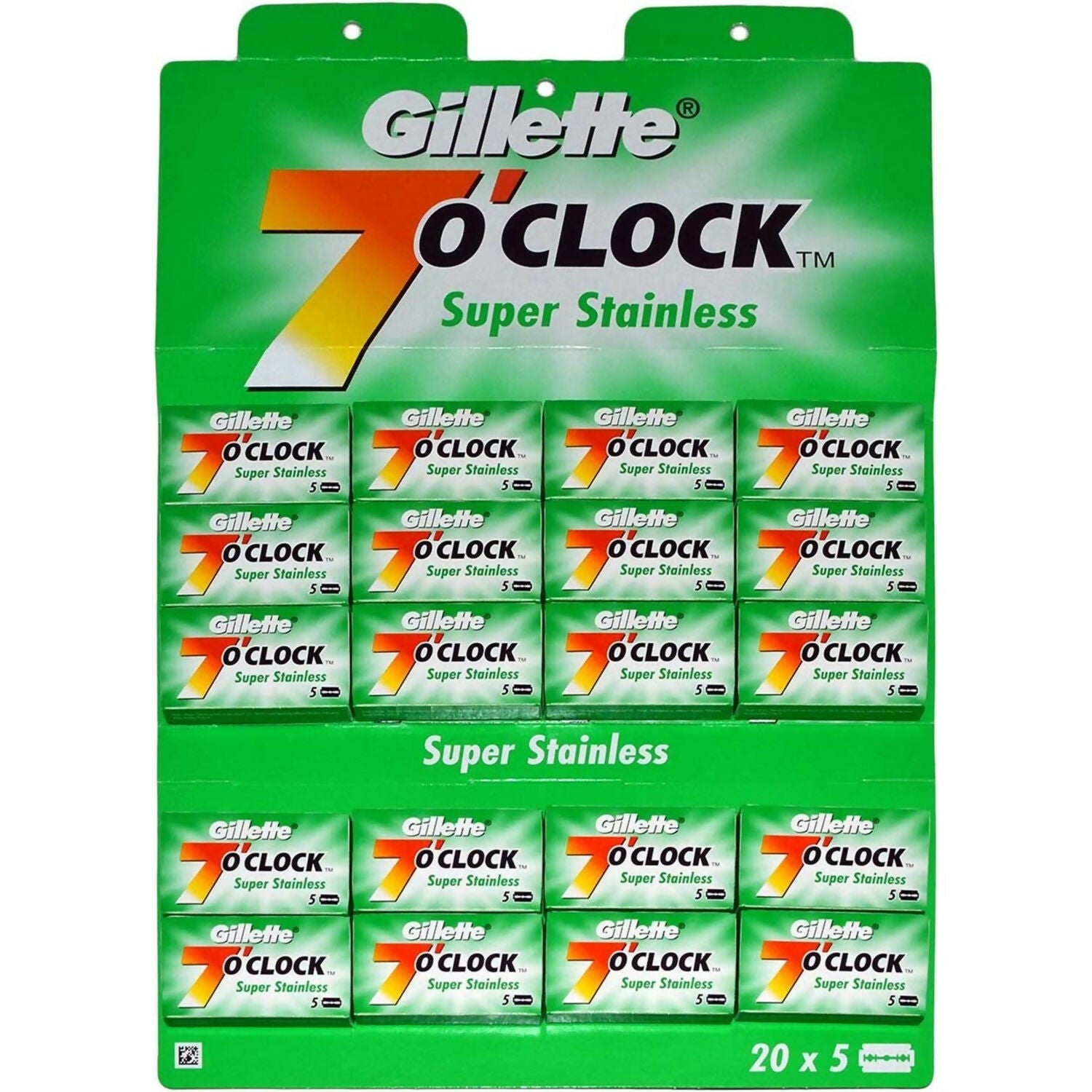 Gillette 7 Oclock Razors - 20x5