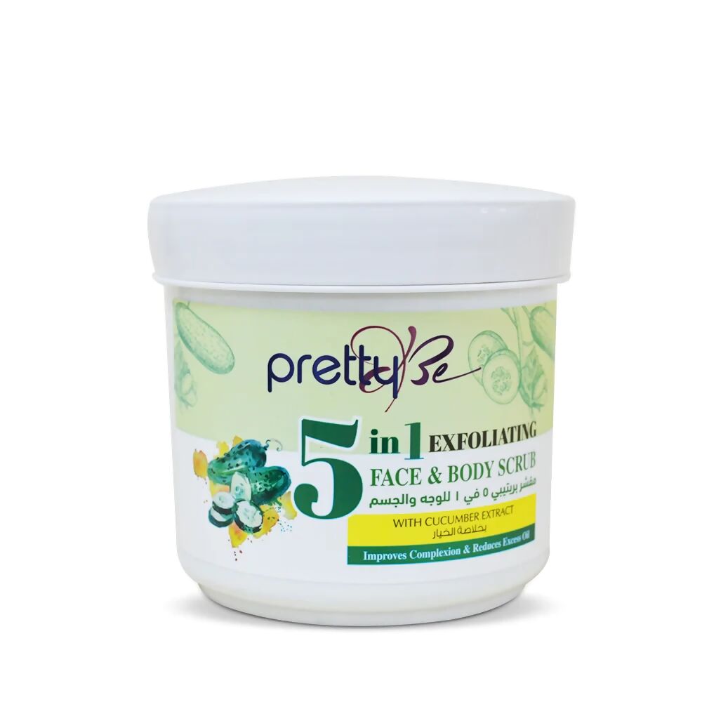 PrettyBe - 5 in 1 Face and Body Scrub (Cucumber) - 550 ML