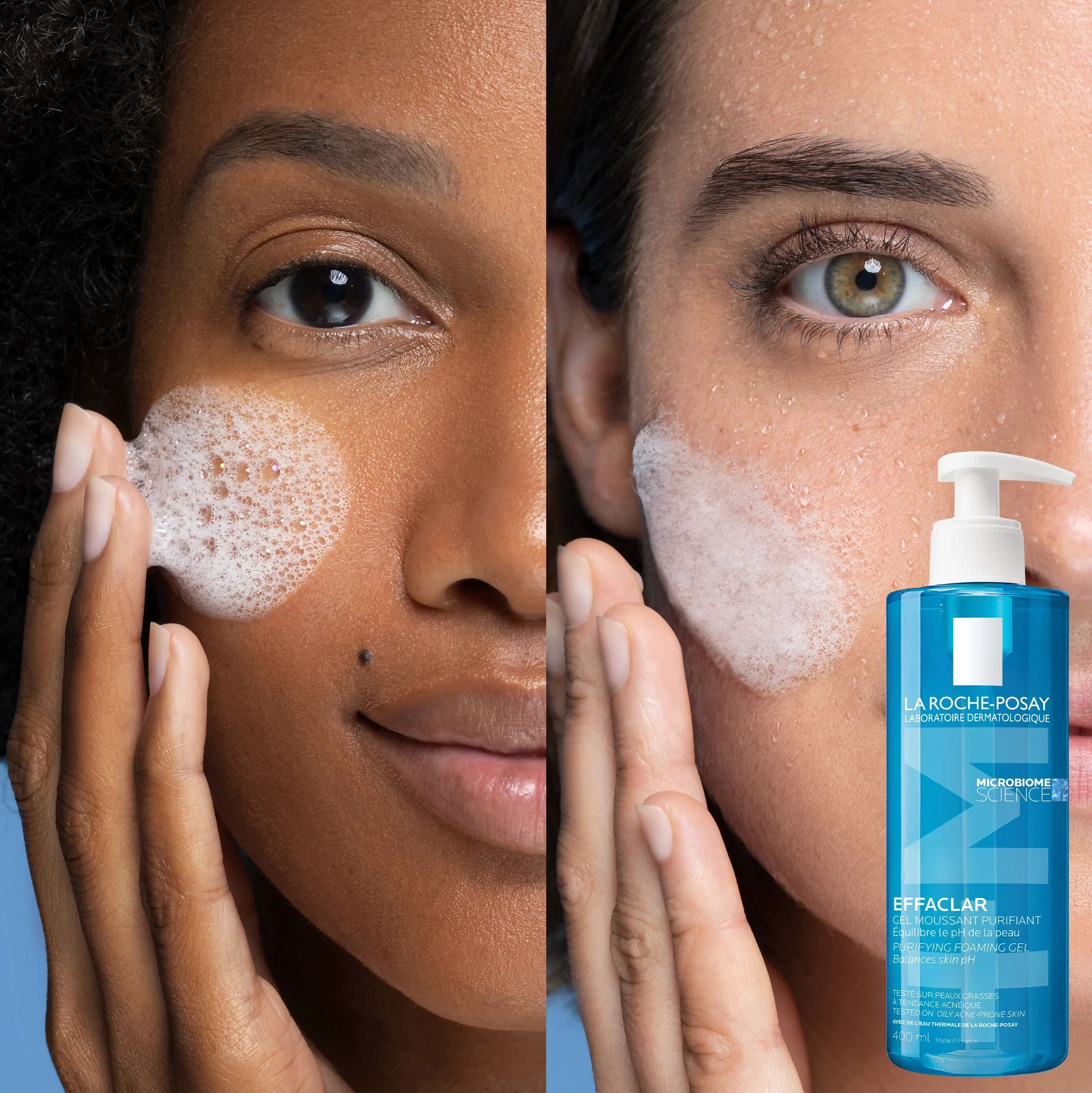 La Roche-Posay: Effaclar Purifying Foaming Gel Face Wash Cleanser - 400 Ml