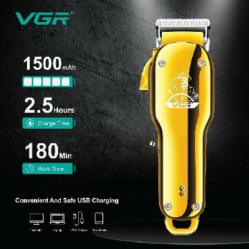 VGR - ماكينة قص الشعر اللاسلكية الاحترافية القابلة لإعادة الشحن - رقم الموديل: V-678