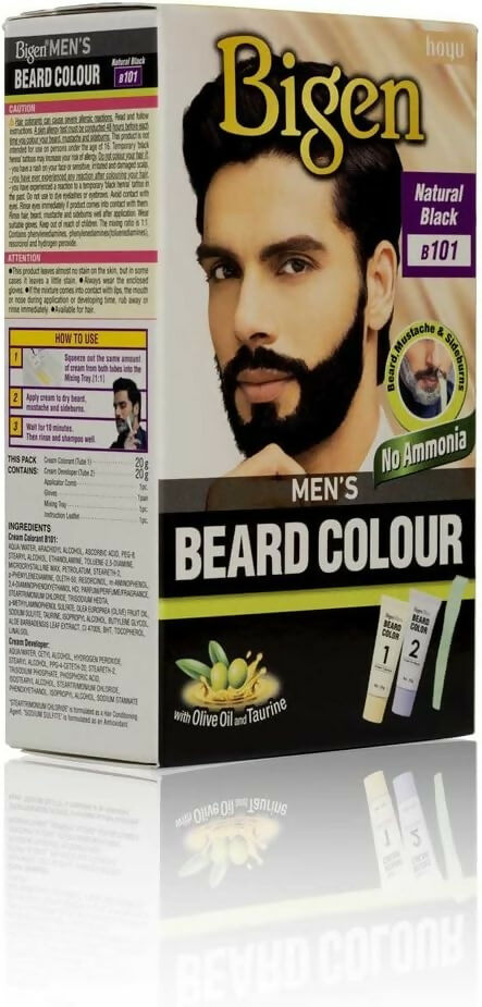 Bigen - Bigen Men's beard dye color Natural Black - Number B101