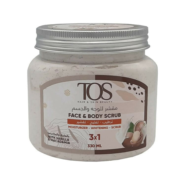 TOS - Face and Body Scrub (Vanilla and Macadamia) - 330 ML