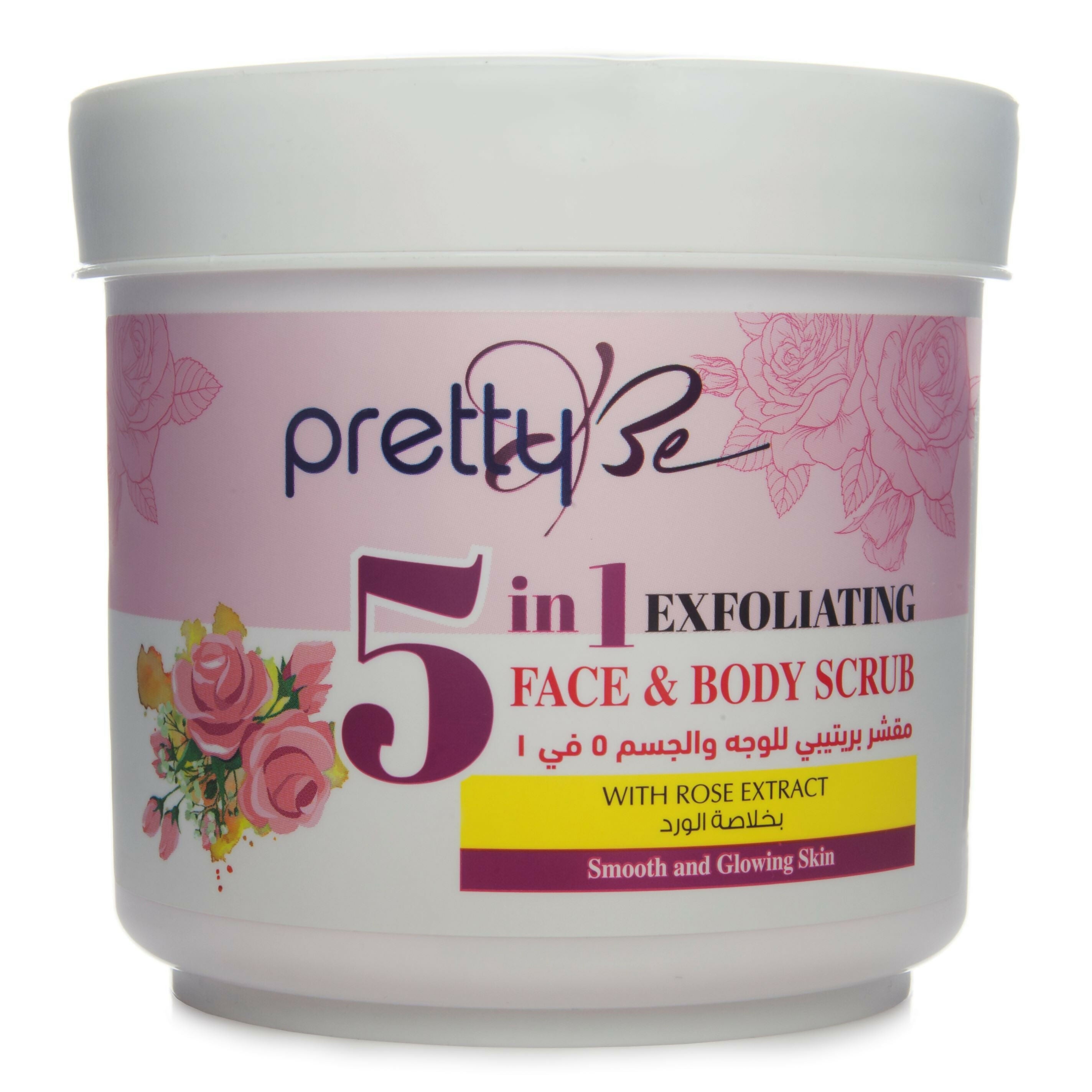 PrettyBe - 5 in 1 Face and Body Scrub (Rose) - 550 ML