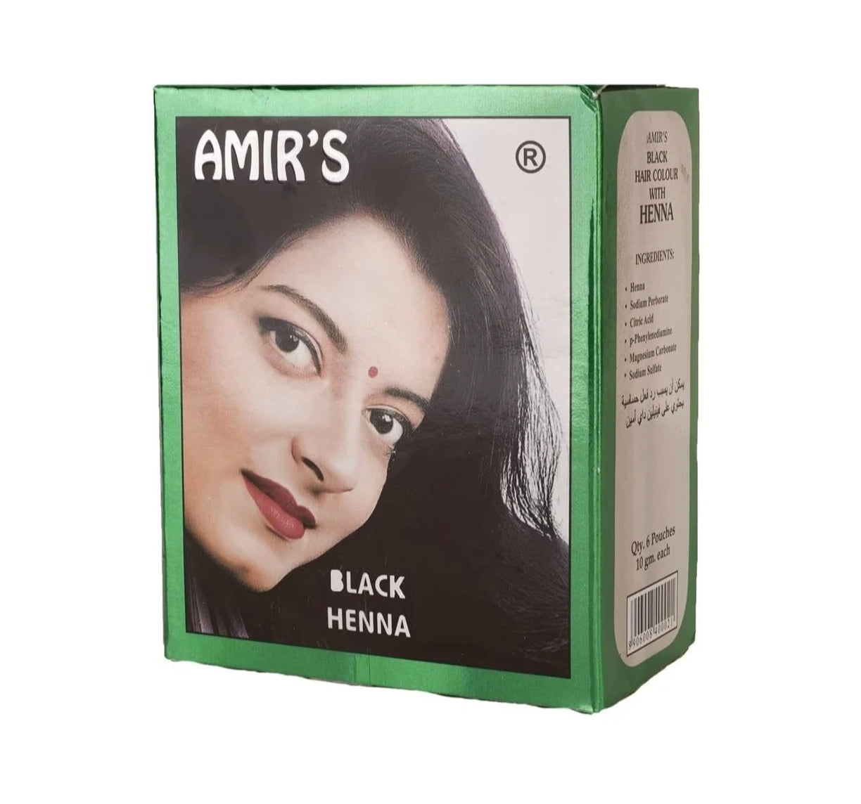Amir - Black Henna - Black - 6 Pouches - 10g each