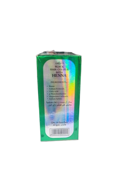 Amir - Black Henna - Black - 6 Pouches - 10g each