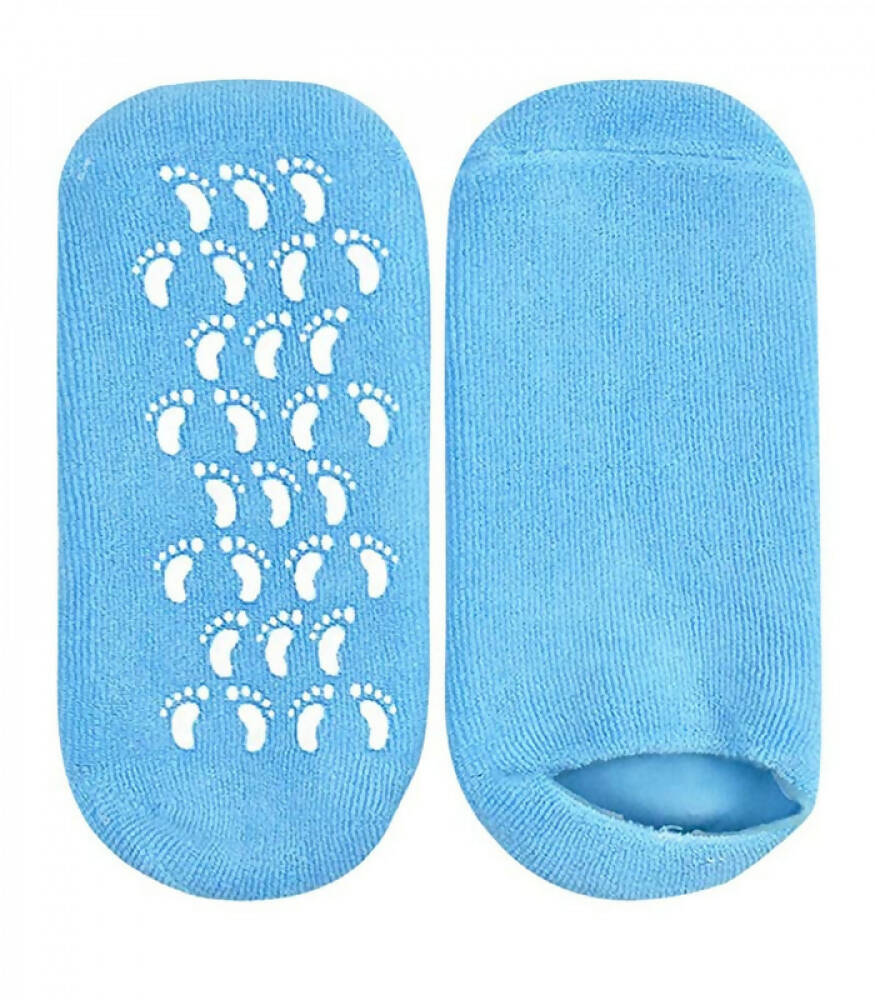 Spa System Ultra Moisturizing Spa Gel Foot Socks - Blue