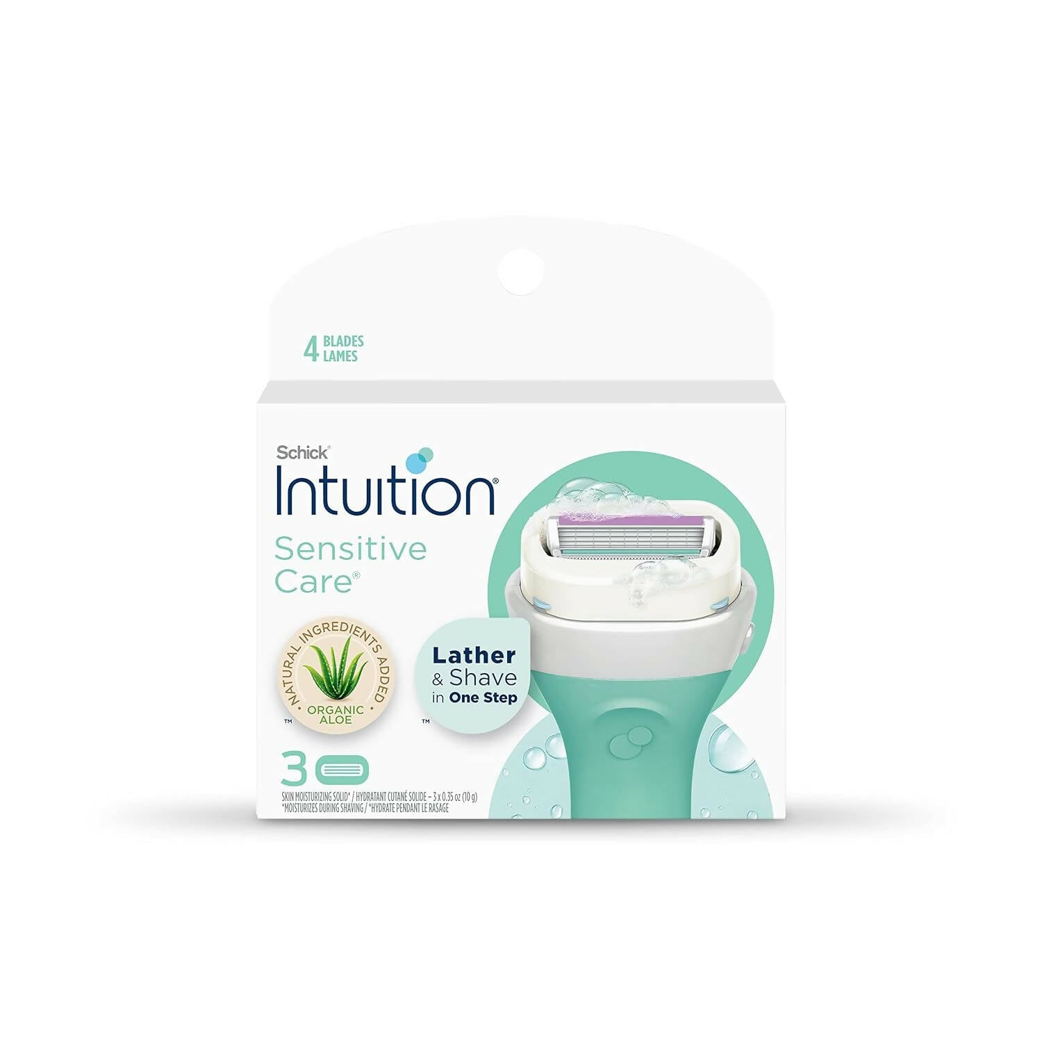 Schick Intuition Sensitive Skin Womens Razor Refills with Vitamin E & Aloe - Pack of 1 (count of 3)