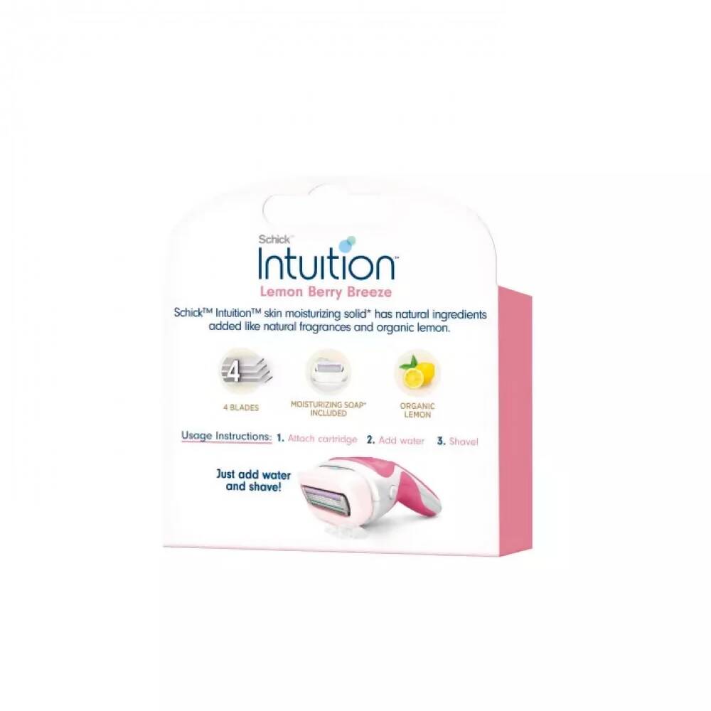 Schick Intuition Lemon Berry Breeze Refill Blade Cartridges for Women - (3 Cartridges).