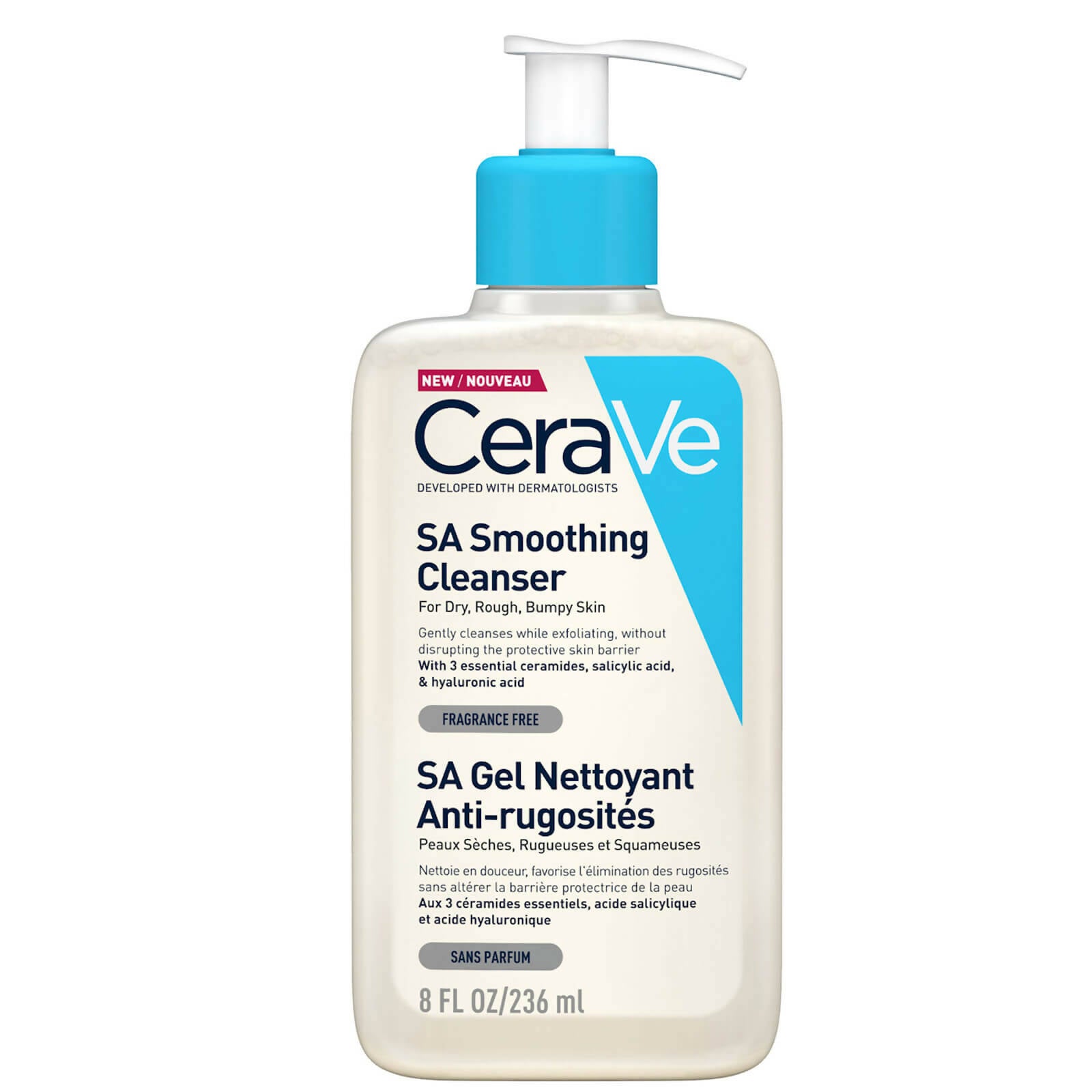 CeraVe SA Smoothing Cleanser Gel For Dry, Rough, Bumpy Skin - 236ml