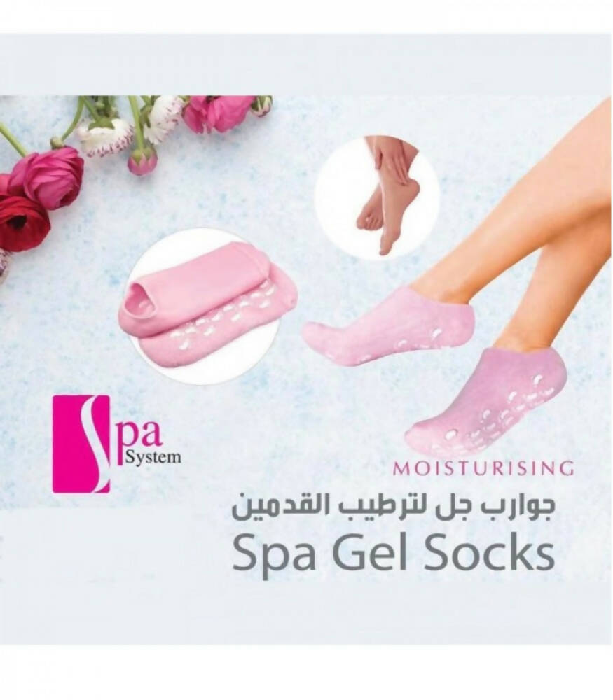 Spa System Ultra Moisturizing Spa Gel Foot Socks - Pink