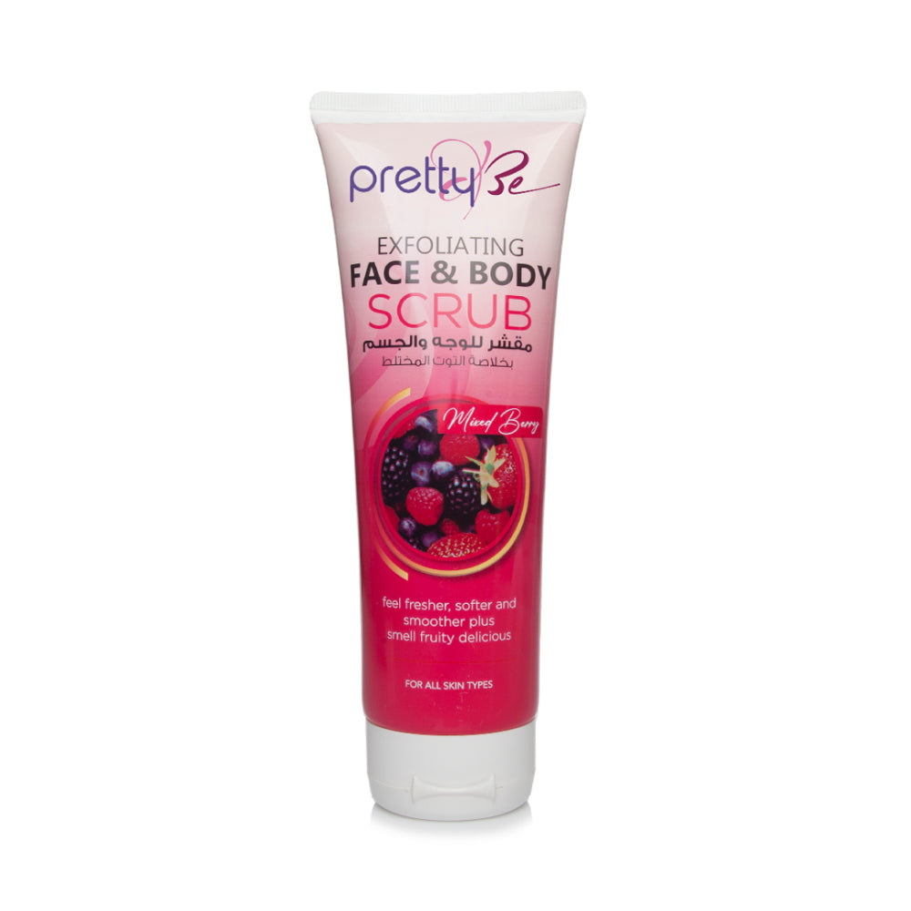 Pretty Be - Face & Body Scrub - Mixed Berry - 240 ML