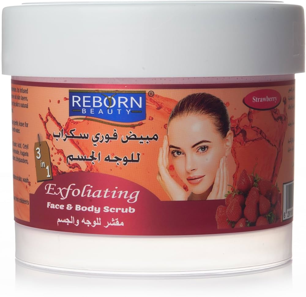 Reborn - Face and Body Scrub - Strawberry - 500 ML