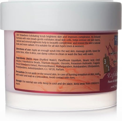 Reborn - Face and Body Scrub - Strawberry - 500 ML