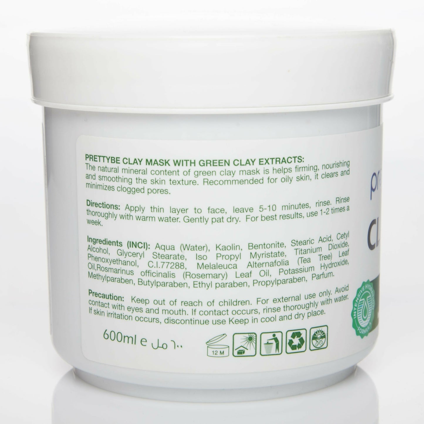 PrettyBe - Facial Mask (Green Clay Extract) - 600 ML