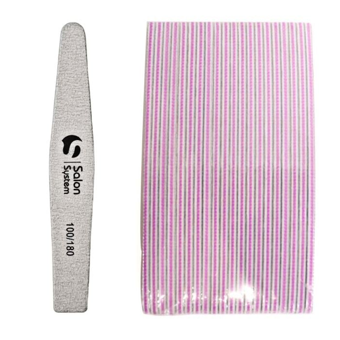 Salon System - Nail File, 20 Pieces