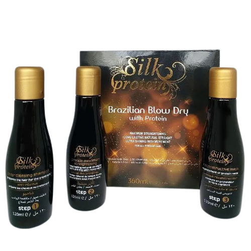 Brazilian Secrets Hair - Silk Protein Brazilian Hair Straightener to Smooth Hair | 120ml x 3