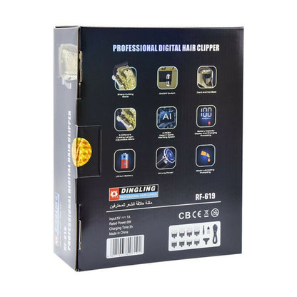Dingling - Professional Digital Hair Clipper - Gold - Model Number: RF-619
