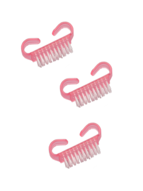 Nail cleaning brushes - multi-colored - 3 pieces