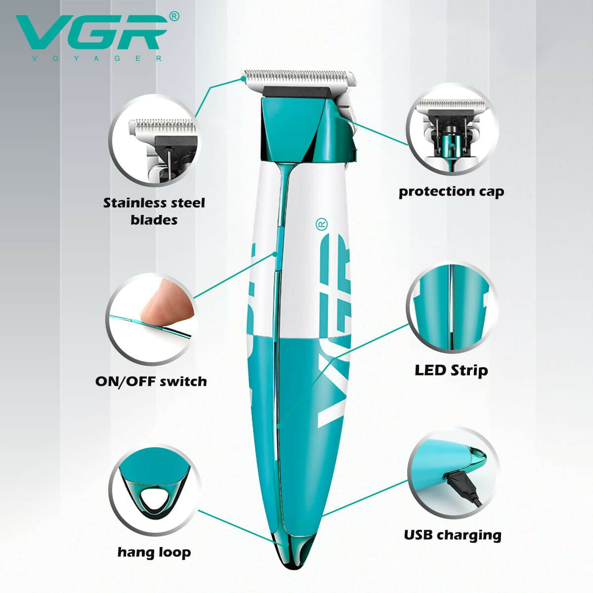 VGR - Professional Cordless Rechargeable Hair Trimmer - Model Number: V-958