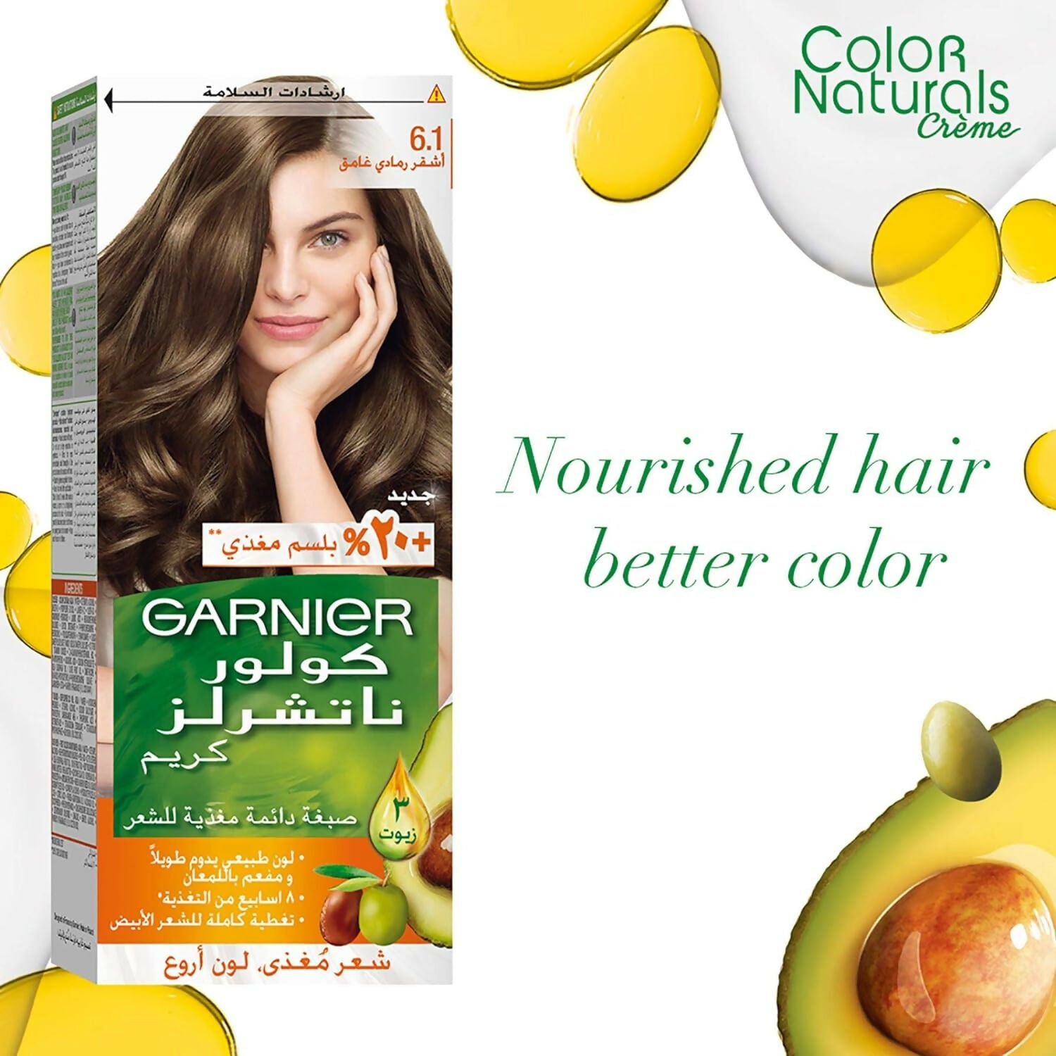 Garnier - Naturals Dark Ash Blonde Hair Color - Number 6.1