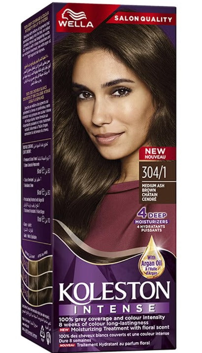 Koleston Intense Hair Color 304/1 Medium Ash Brown