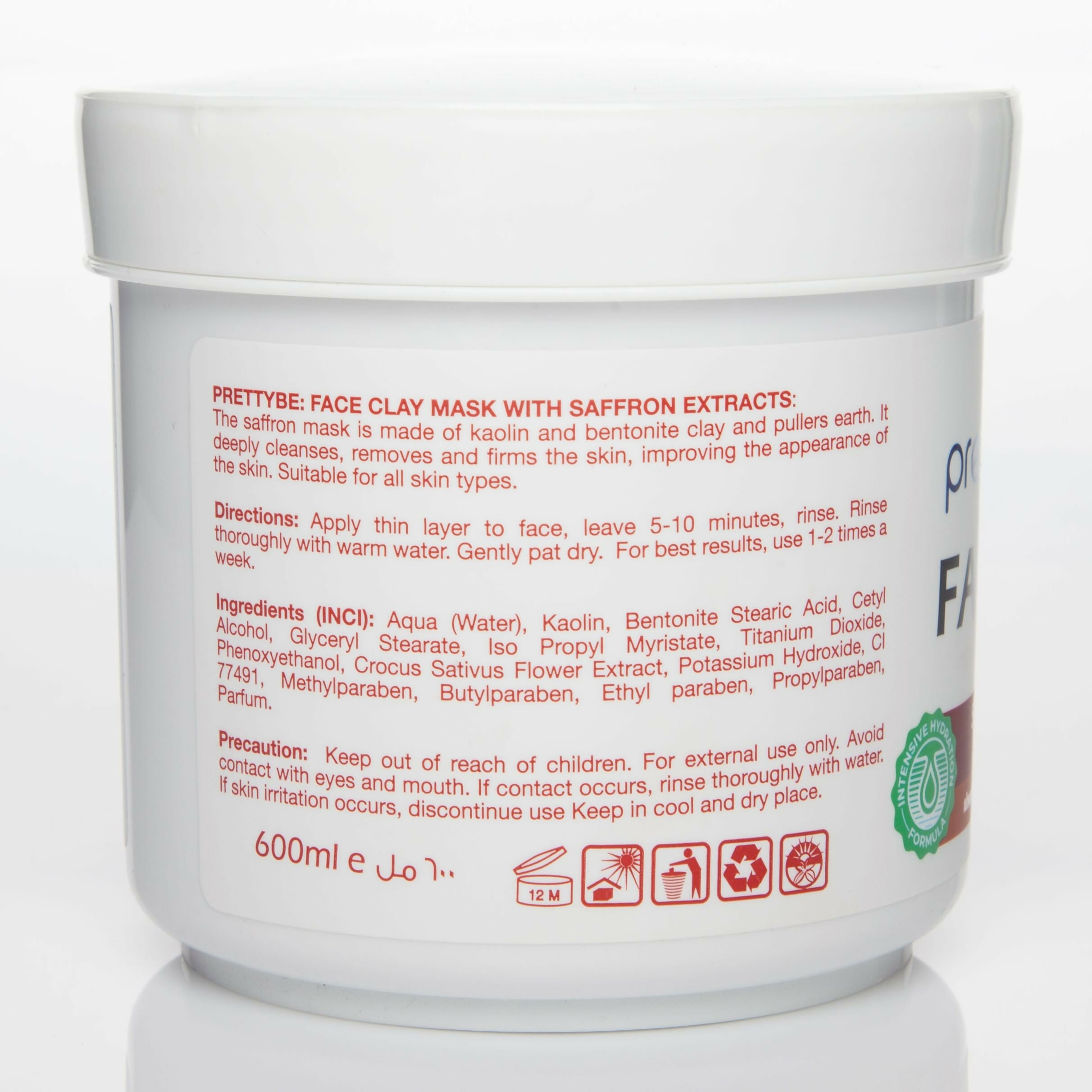 PrettyBe - Facial Mask (Saffron Extract) - 600 ML