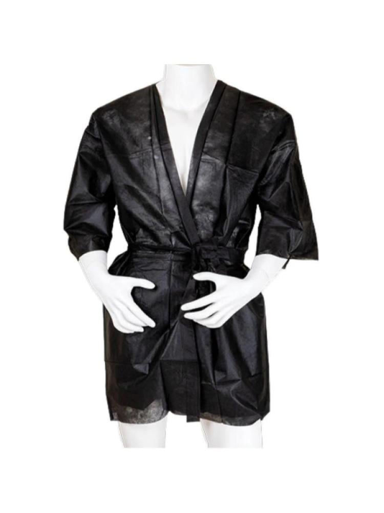 Multi-use long black robe for single use - 1 piece