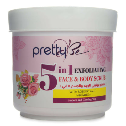 PrettyBe - 5 in 1 Face and Body Scrub (Rose) - 550 ML