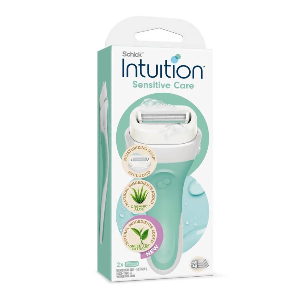 Schick Intuition Sensitive Care Razor with 2 Refill Blades