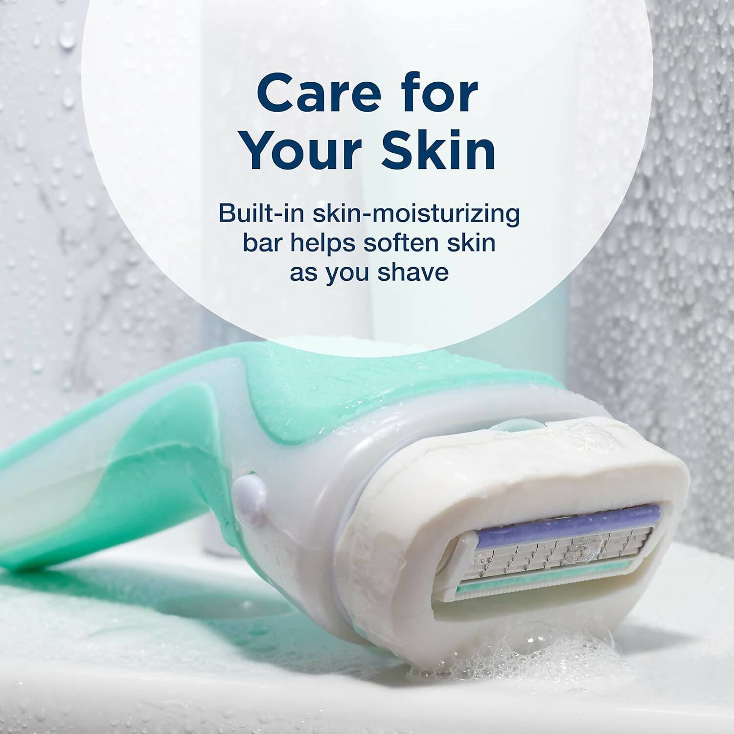 شفرات حلاقة شِك إنتويشن للبشرة الحساسة للنساء مع فيتامين E والألوة - عبوة من 1 (عدد 3)
