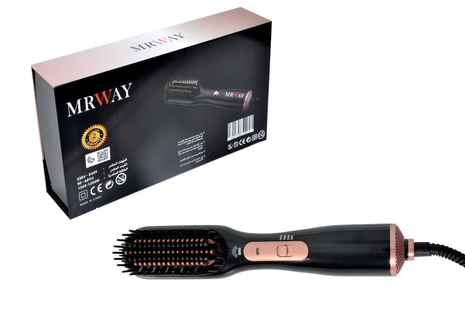 MRWAY Professional 2 in 1 Hair Styling Brush. Model 8829 B Supply